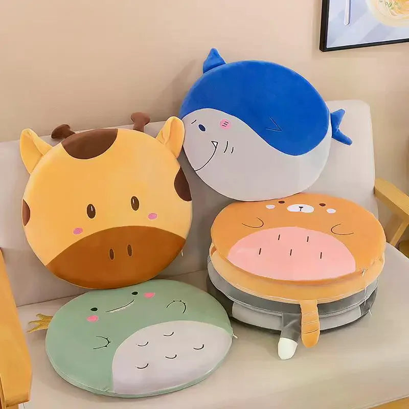 Round Memory Foam Seat Cushion – Velvet Animal Chair Pad Memory Foam Cushion Nixie