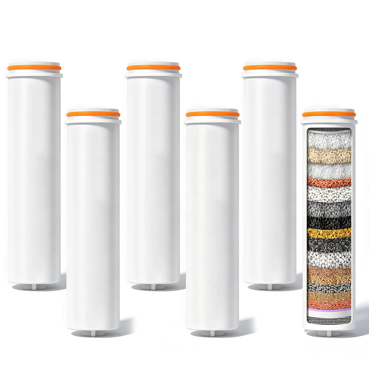 Shower Head Replacement Filter Cartridges 2/4 Pack | Nixie Shower Filter Cartridge Nixie White 6Pcs