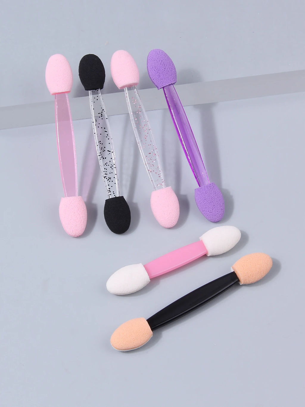 50Pcs Disposable Double-End Sponge Eyeshadow Applicators Eyeshadow Applicator Nixie