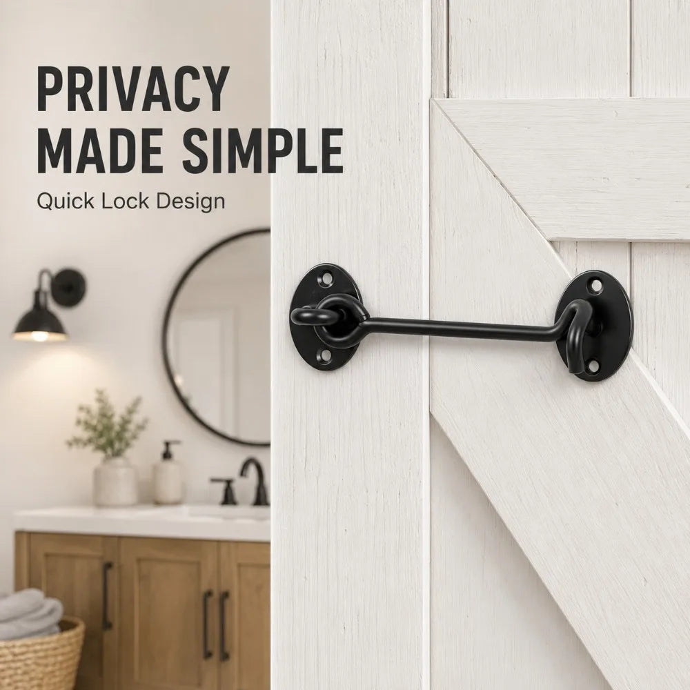 Stainless Steel Wind Hook Door Window Latch – Heavy Duty Lock Door Window Latch Nixie