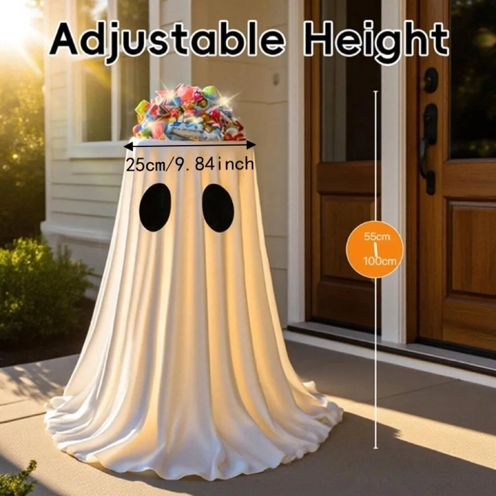 Lighted Halloween Ghost Candy Bowl | LED, Remote & Timer