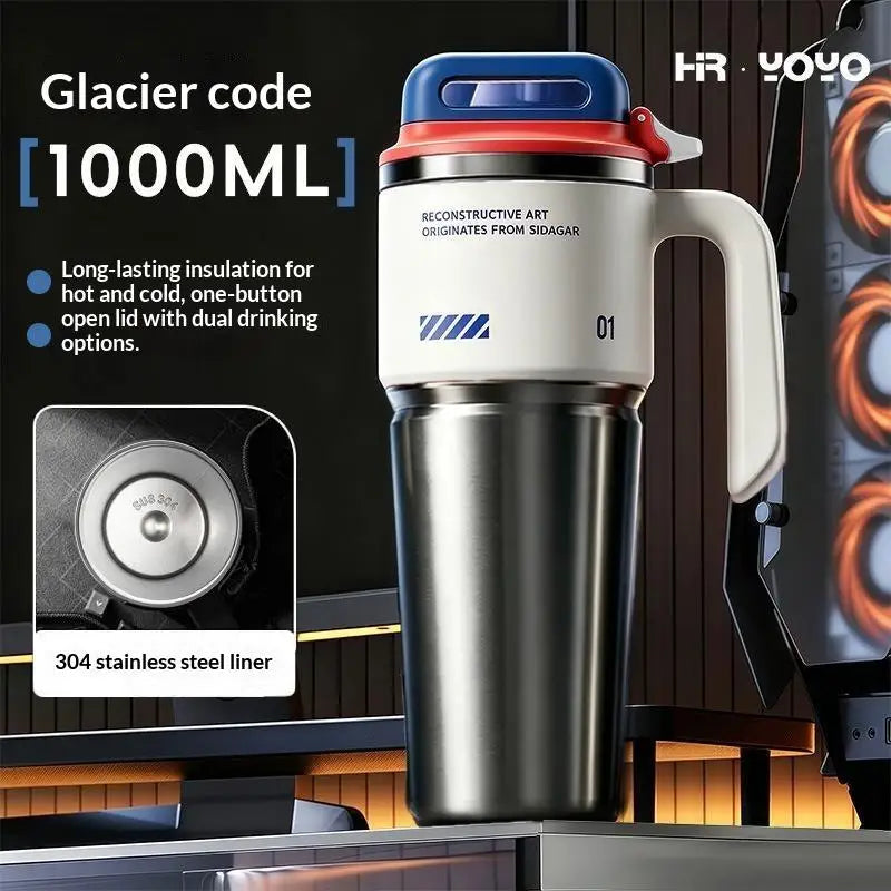 1000ml Insulated Stainless Steel Tumbler – Dual Drink Lid Insulated Tumbler Nixie 901-1000ml A2