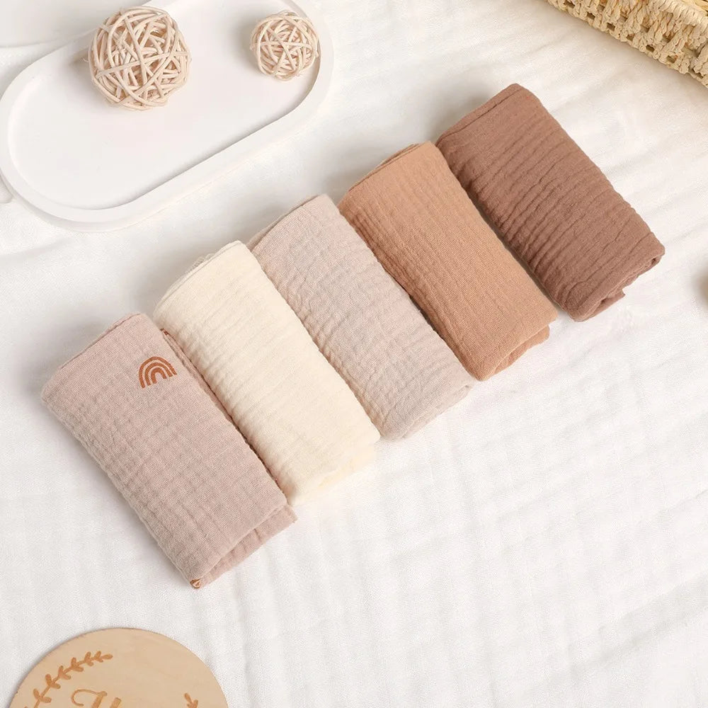 4-Layer Cotton Baby Washcloths – Soft Gauze Burp Cloths 3-5 Pack Baby Washcloths Nixie 19