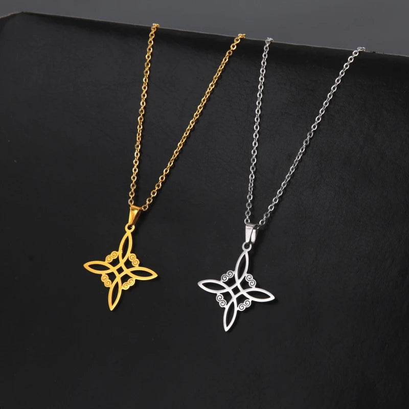 Celtic Knot Stainless Steel Clavicle Necklace for Women Pendant Necklace Nixie