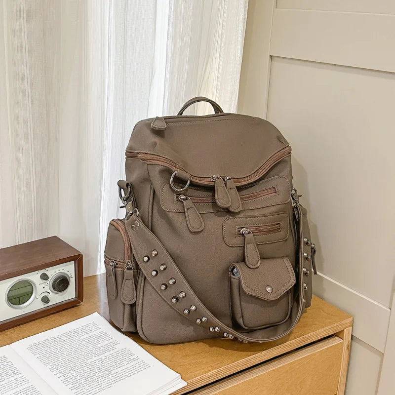 Women's Soft Leather Large Backpack – Travel & Commuter Bag