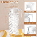2L Borosilicate Glass Pitcher with Lid – BPA-Free Water Jug Glass Water Pitcher Nixie 1PC Style 3 other