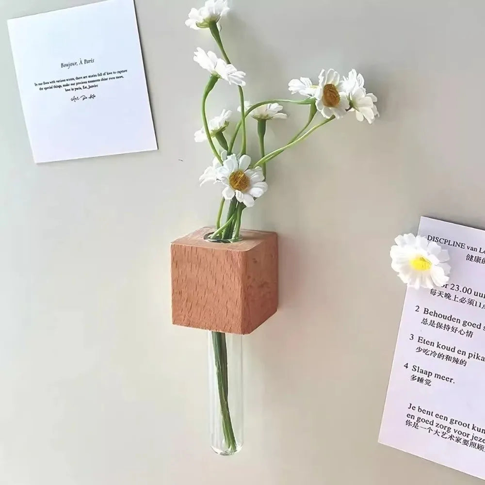 Wooden Refrigerator Vase – French Country Flower Holder