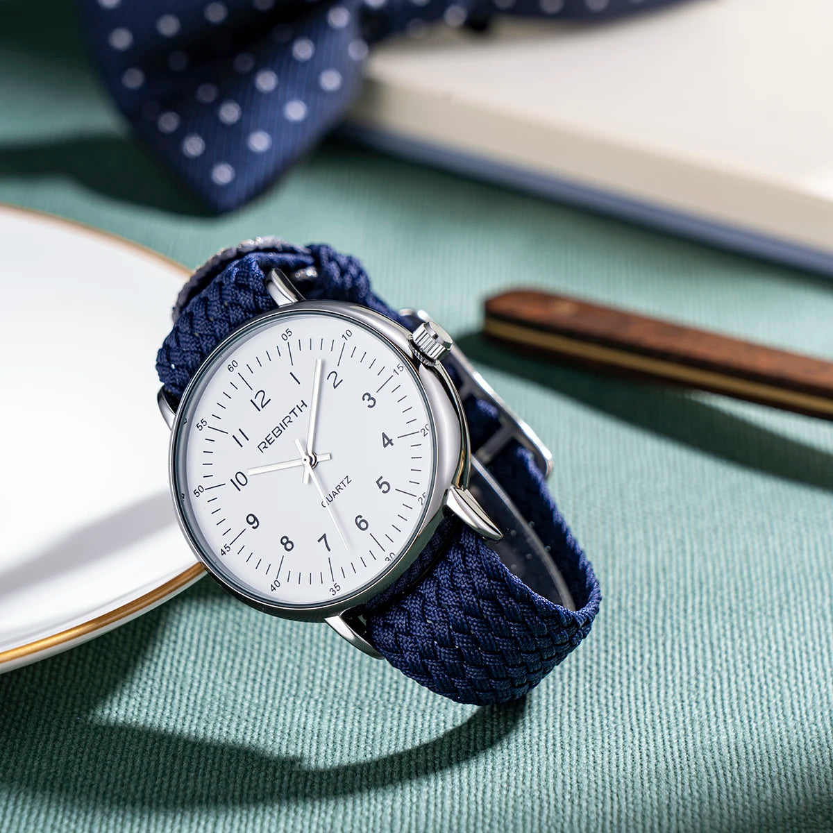 REBIRTH Casual Quartz Watch | Nylon Band, Water Resistant Quartz Wristwatch Nixie