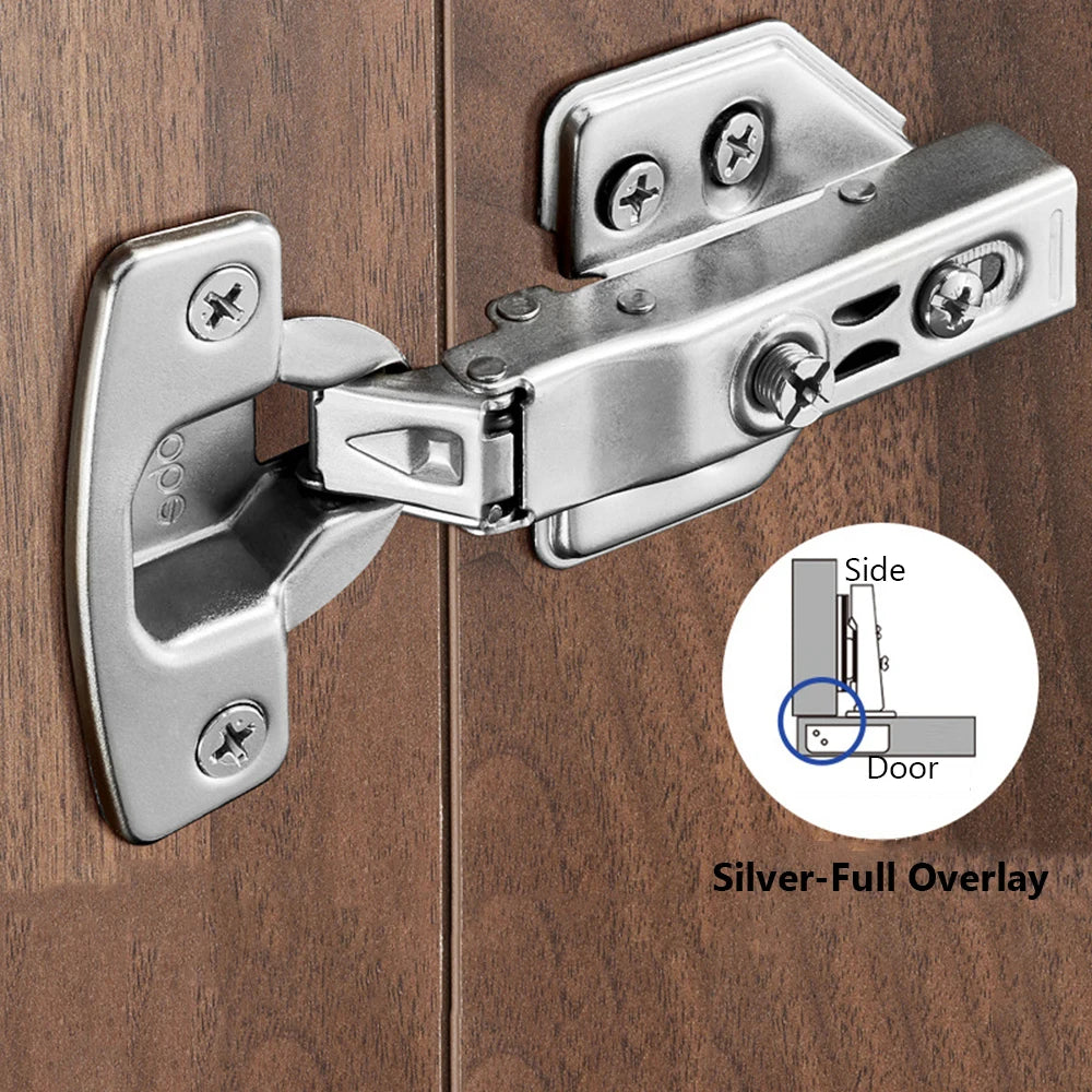 Soft Close Cabinet Hydraulic Hinges – Stainless Steel Damper