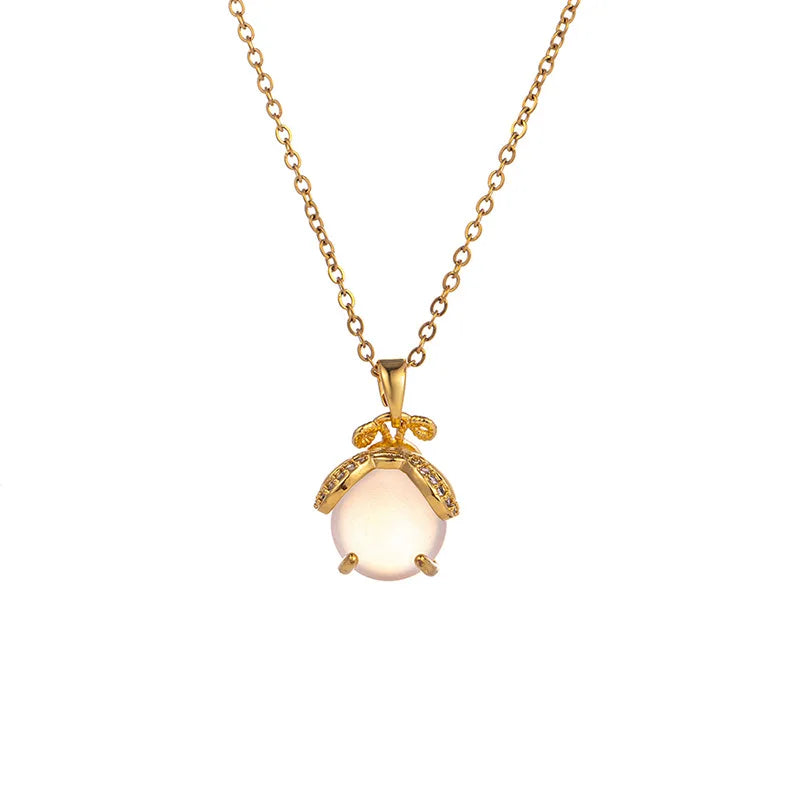 Nixie Firefly Copper Pendant Necklace – Women's Clavicle Chain Pendant Necklace Nixie