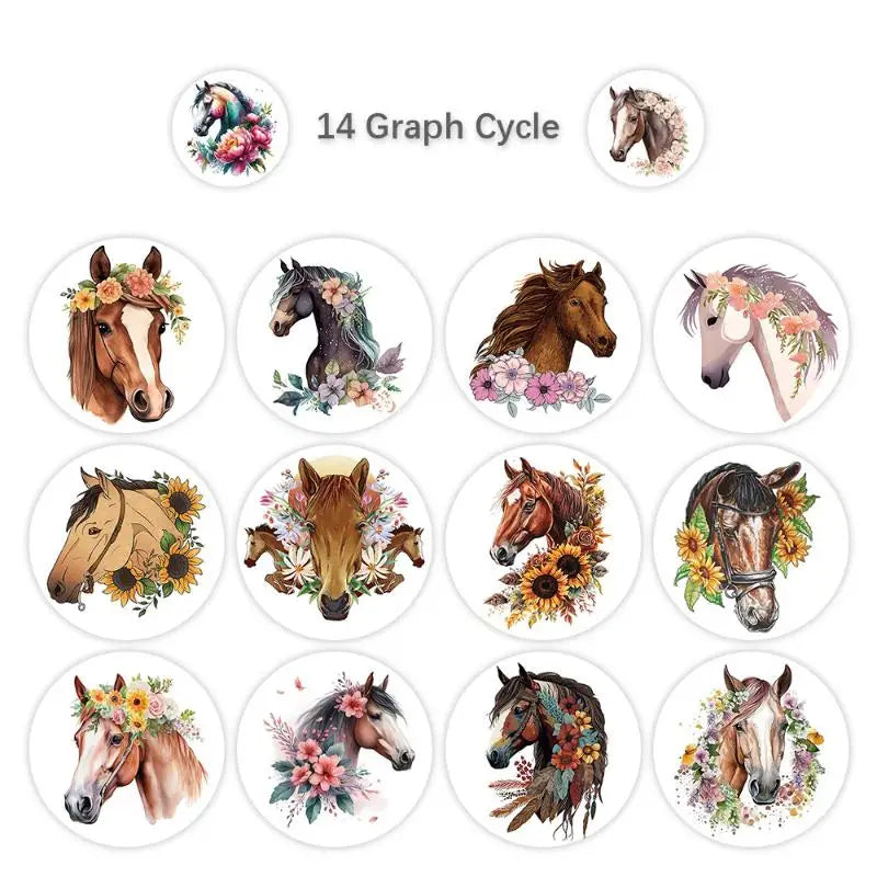 500pcs Kawaii Animal Flower Cartoon Sticker Roll – DIY Decals Decorative Sticker Roll Nixie