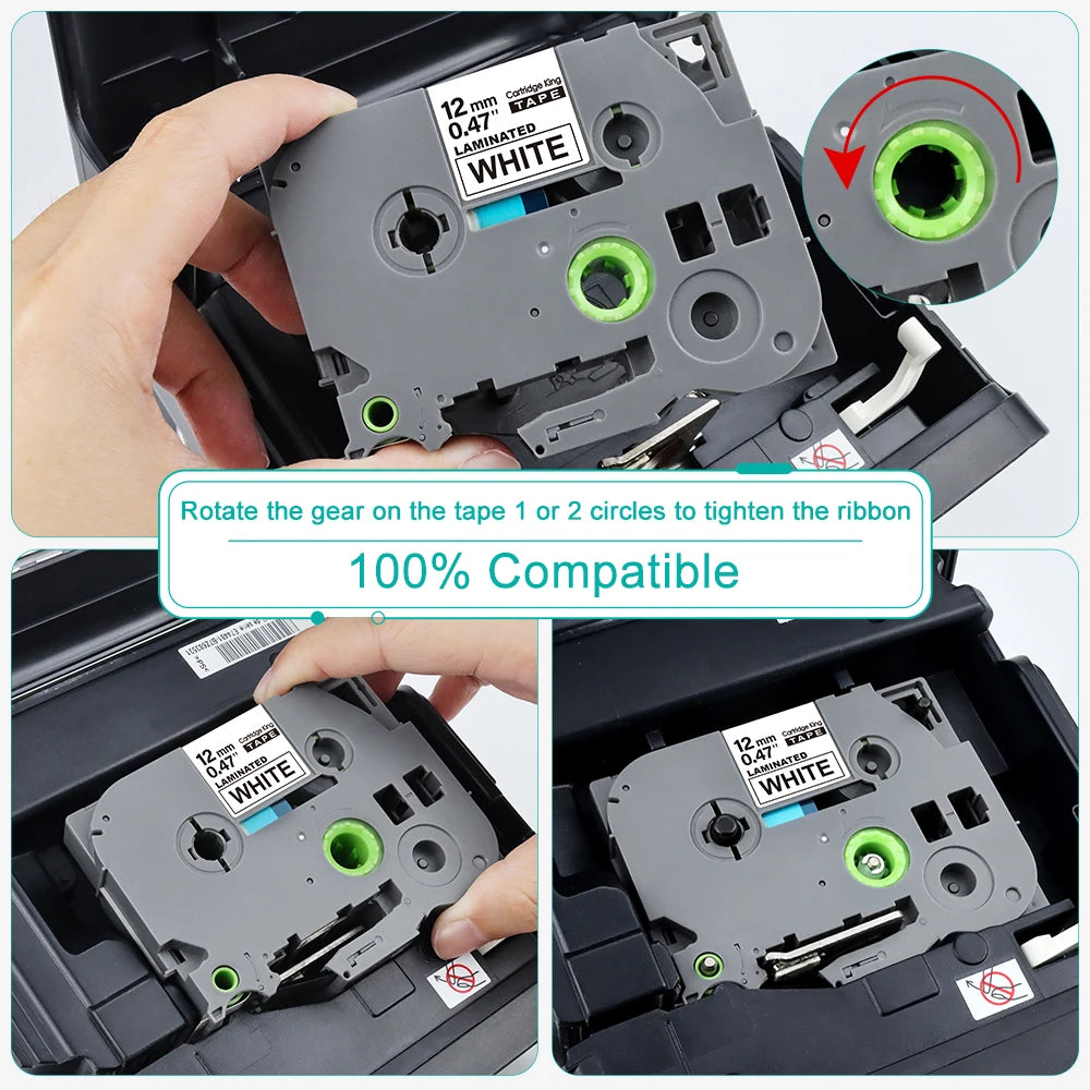 Compatible Brother TZe Label Tape 6/9/12mm – TZe-231 631 531 Label Tape Cartridge Nixie