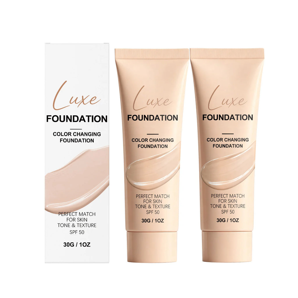 VIARELINE Color Changing Foundation SPF50 | Natural Finish Color Changing Foundation Nixie Skin Tone 2Pcs