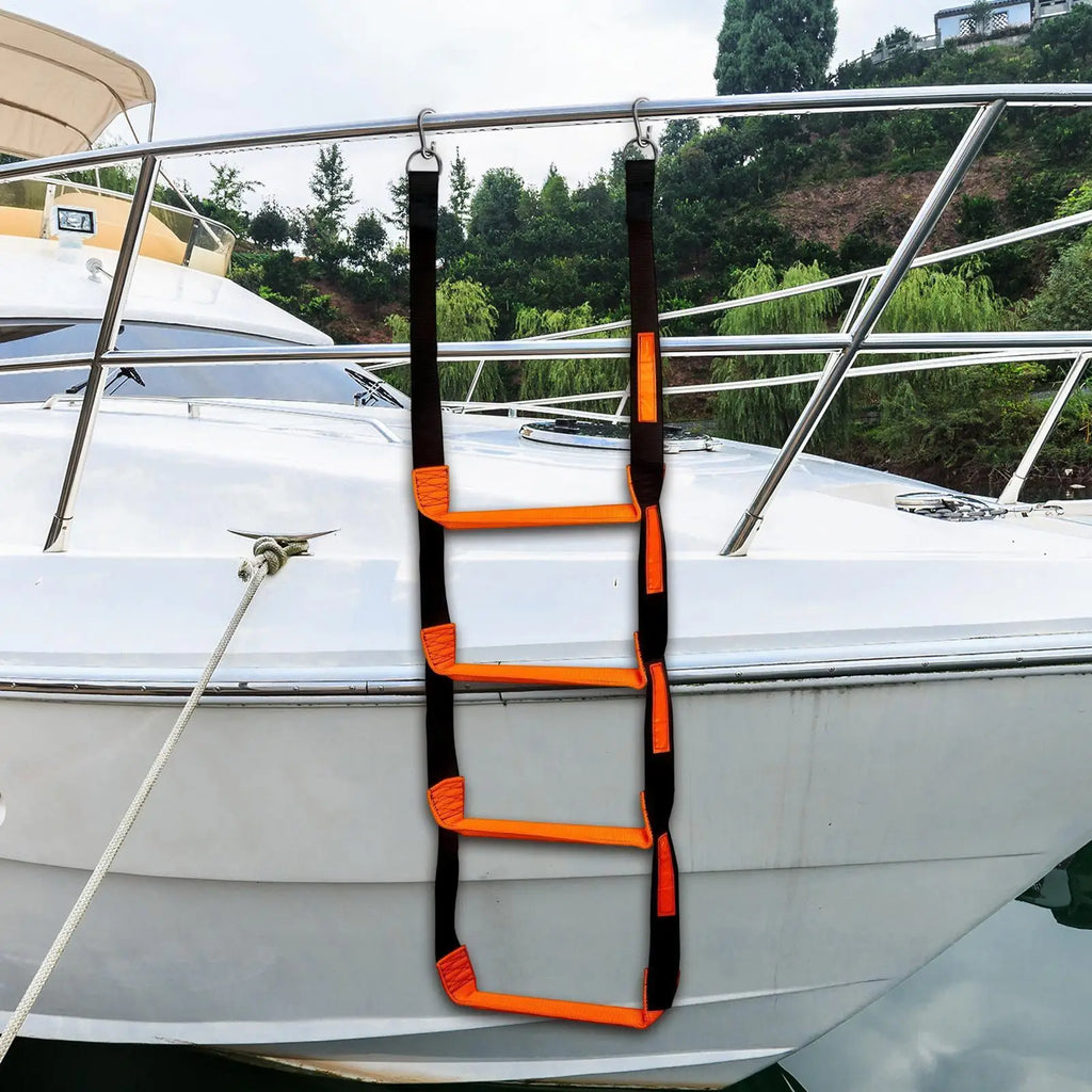 4-Step Folding Boat Rope Ladder – Kayaks & Motorboats