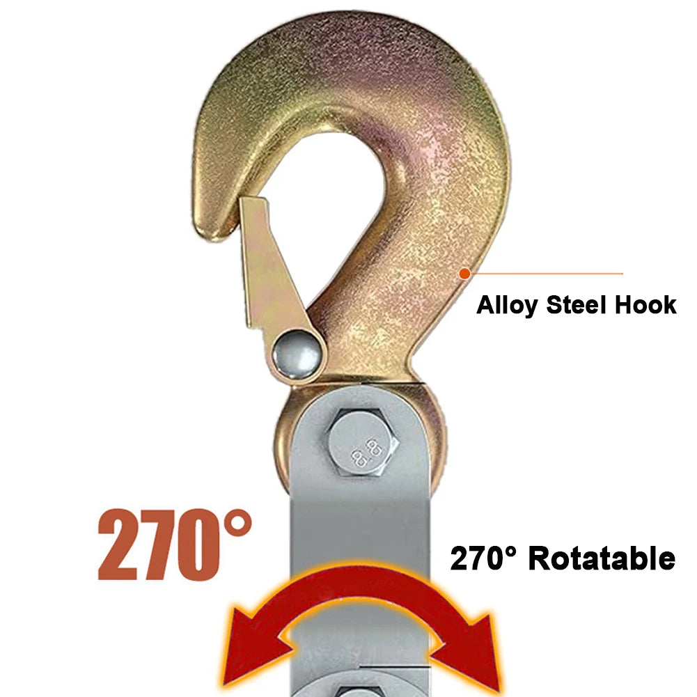 270° Rotatable Rope Pulley Block Hoist – 1100/2200LBS