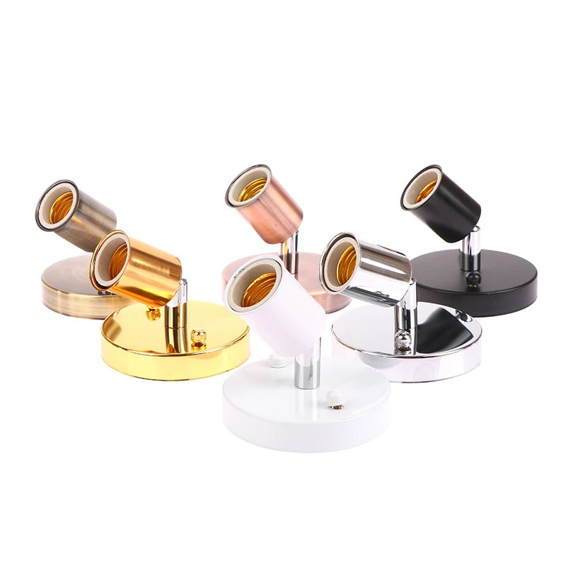 E27 Lamp Socket Holder 180° Adjustable Screw Bulb Adapter