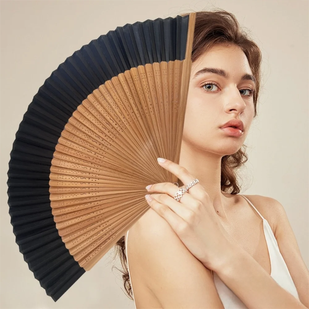 Chinese Bamboo Folding Fan – Elegant Portable Dance & Decor Fan Decorative Folding Fan Nixie