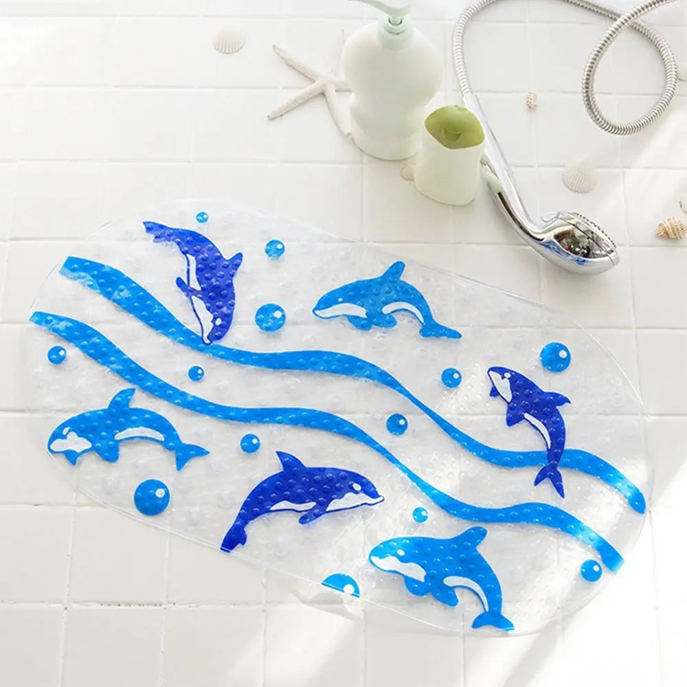 Anti-Slip PVC Bath Mat with Suction Cups – Kids Cartoon Designs