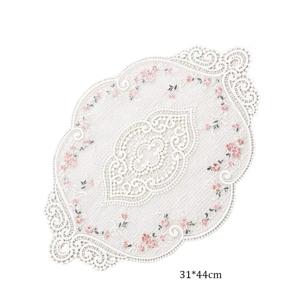 Lace Embroidered Cloth Coaster – Wedding & Home Table Décor Lace Table Coaster Nixie