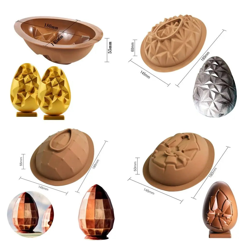 Large Silicone Easter Egg Mold – 3D Breakable Chocolate & Candy Silicone Baking Mold Nixie