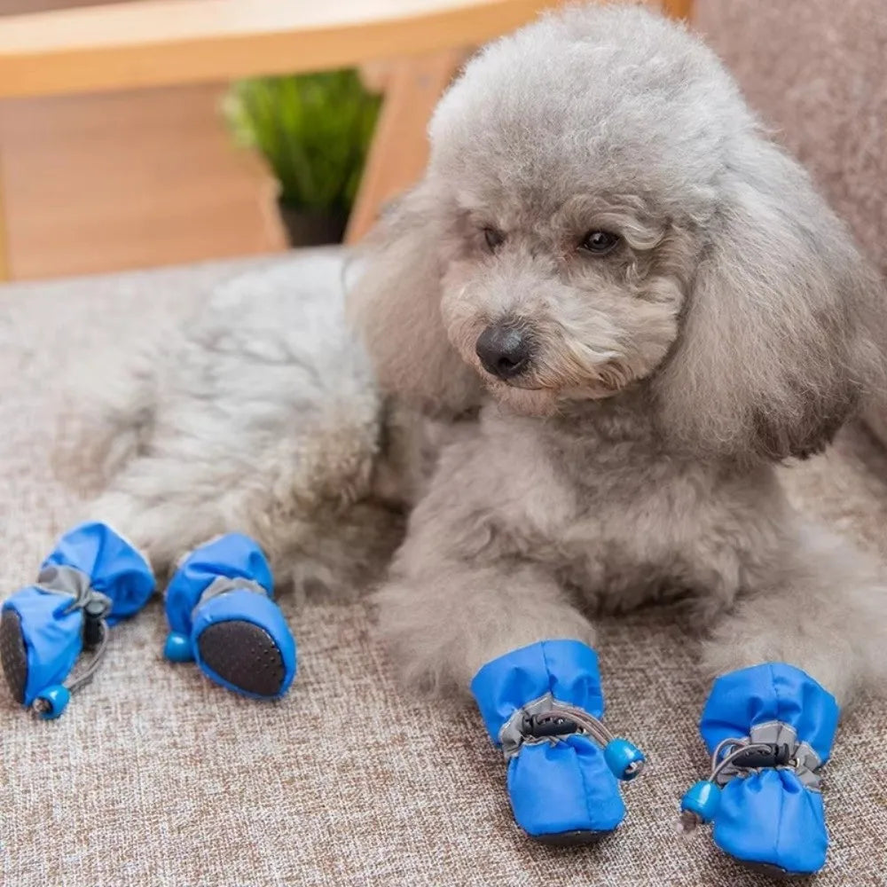 4-Pack Anti-Slip Waterproof Dog Booties for Small Dogs Dog Booties Nixie