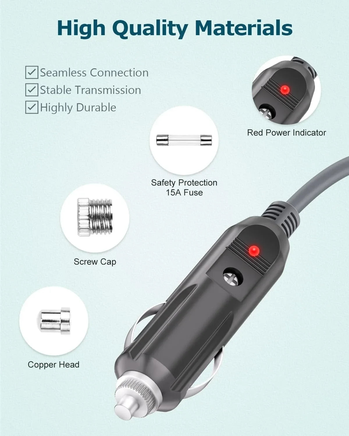 Starlink Mini DC Car Power Cable 12V – Type-C & Cigarette Lighter DC Car Power Cable Nixie
