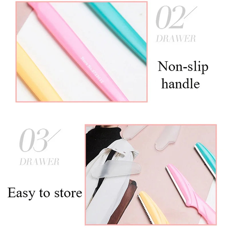 Eyebrow Trimming Razor & Scissors Set – Safe Grooming Kit Eyebrow Grooming Set Nixie