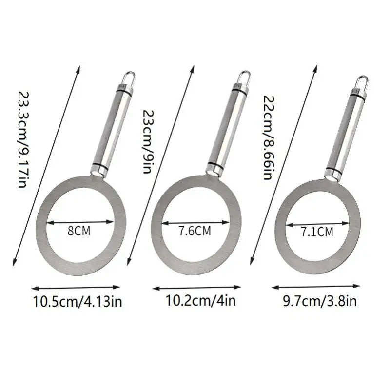 Stainless Steel Brûlée Ring – S/M/L for Desserts & Milk Tea Baking Mold Ring Nixie