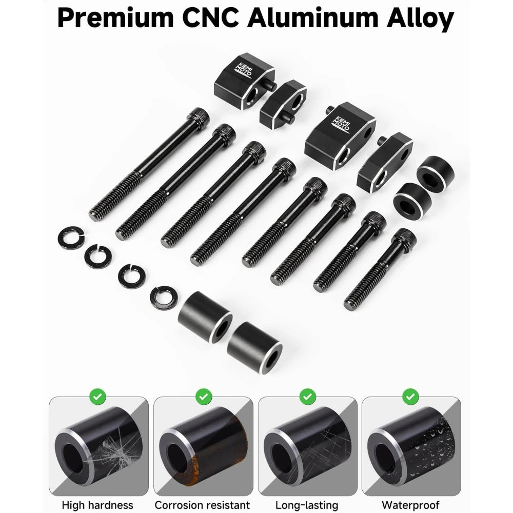 Motorcycle Floorboard Extension Kit – CNC Aluminum 1" & 1.5" Floorboard Extension Kit Nixie