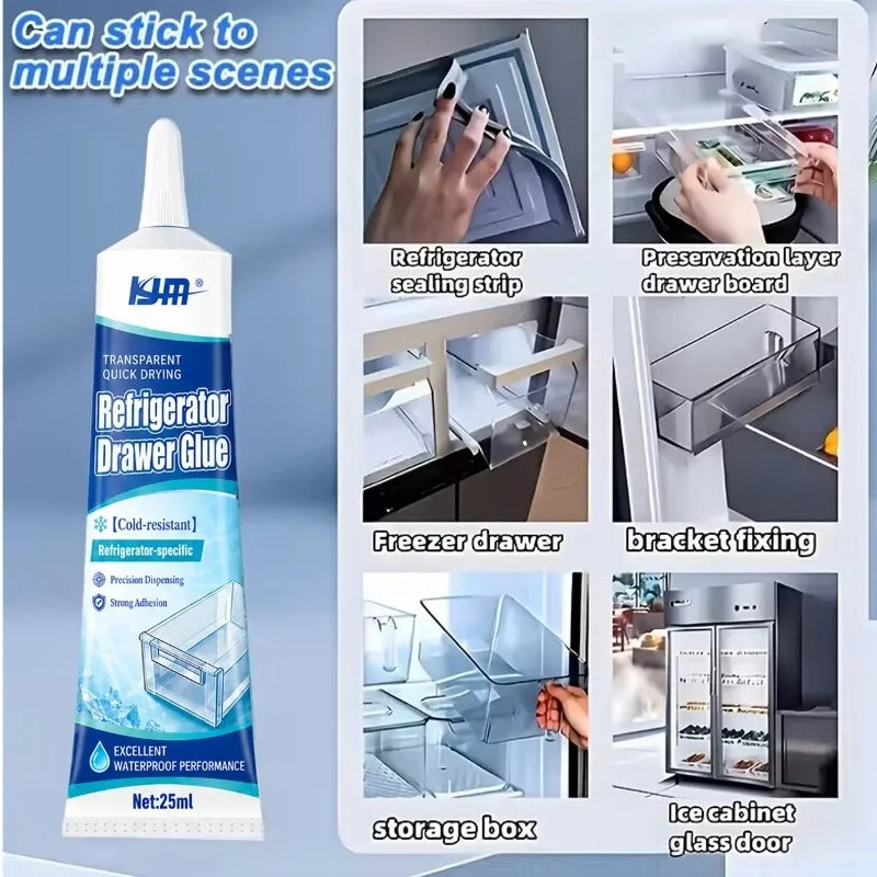 Refrigerator Sealing Repair Glue 25ML – Waterproof Caulk Adhesive Appliance Repair Caulk Nixie