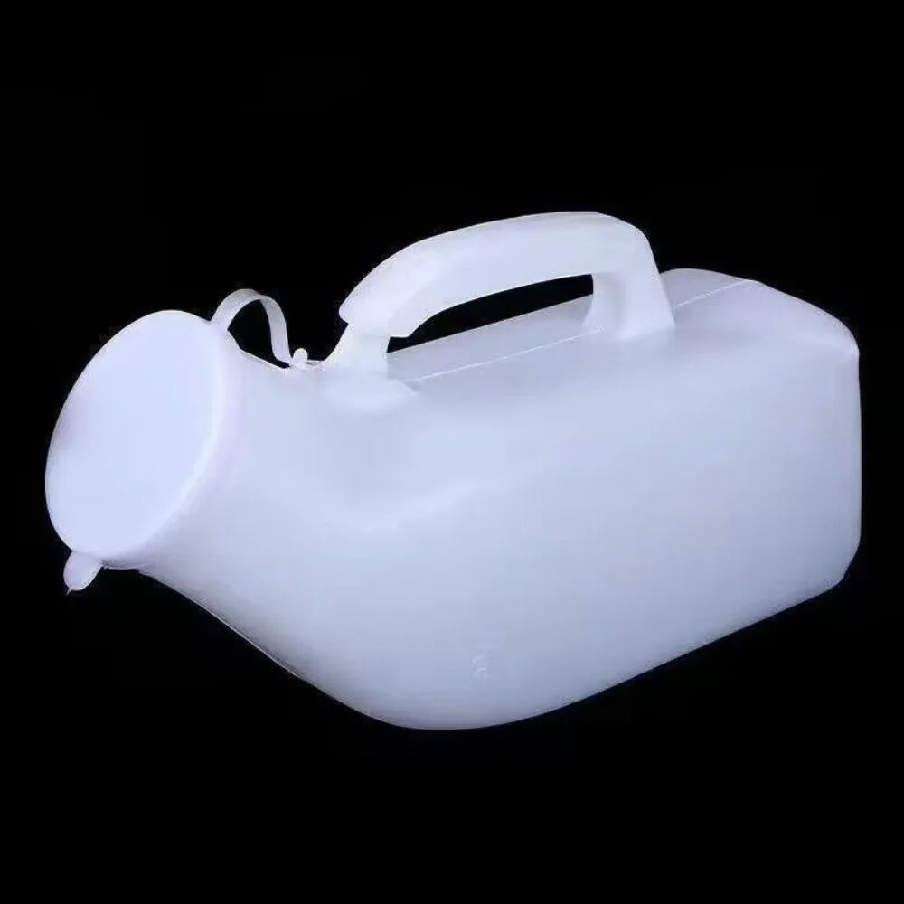 Portable Urinal Bottle with Lid – 1000ml Travel Night Pot Portable Urinal Bottle Nixie 1200ML-White