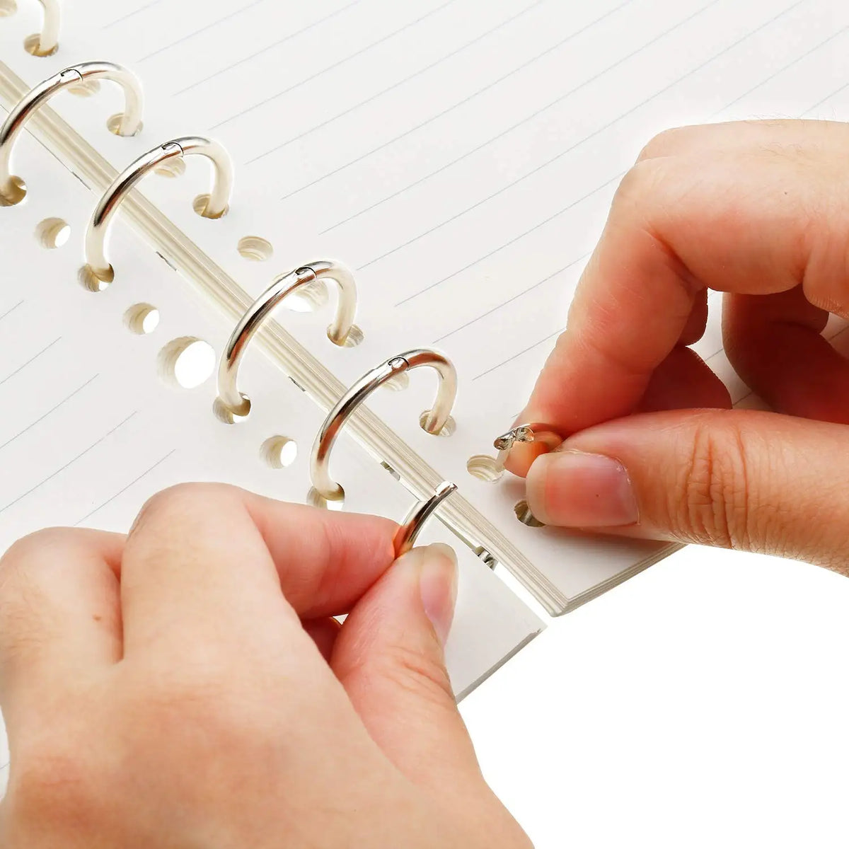 3-Ring Metal Loose-Leaf Binder Rings A5 A6 DIY Notebook Organizer Loose-Leaf Binder Rings Nixie