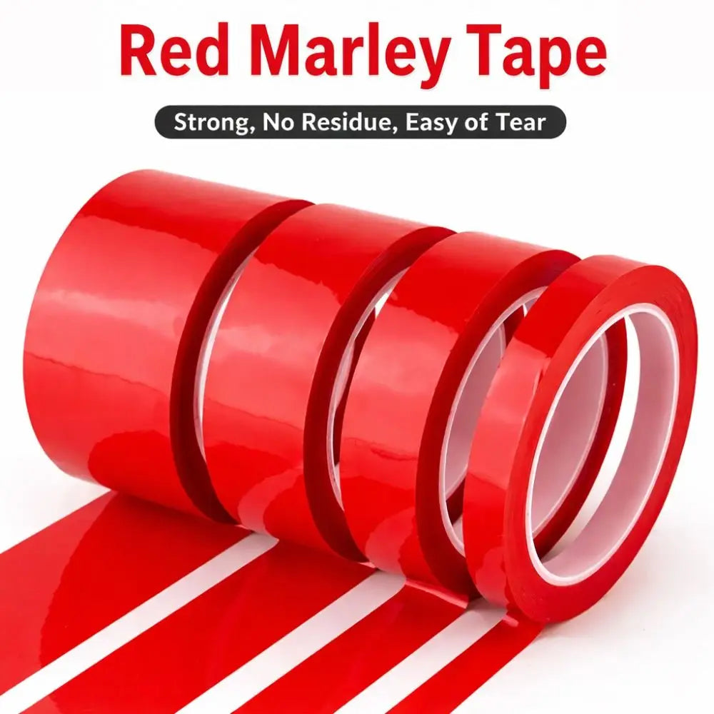 Red Marking Tape 66M Roll – Color Coded PET Tape 3–10mm Marking Tape Nixie