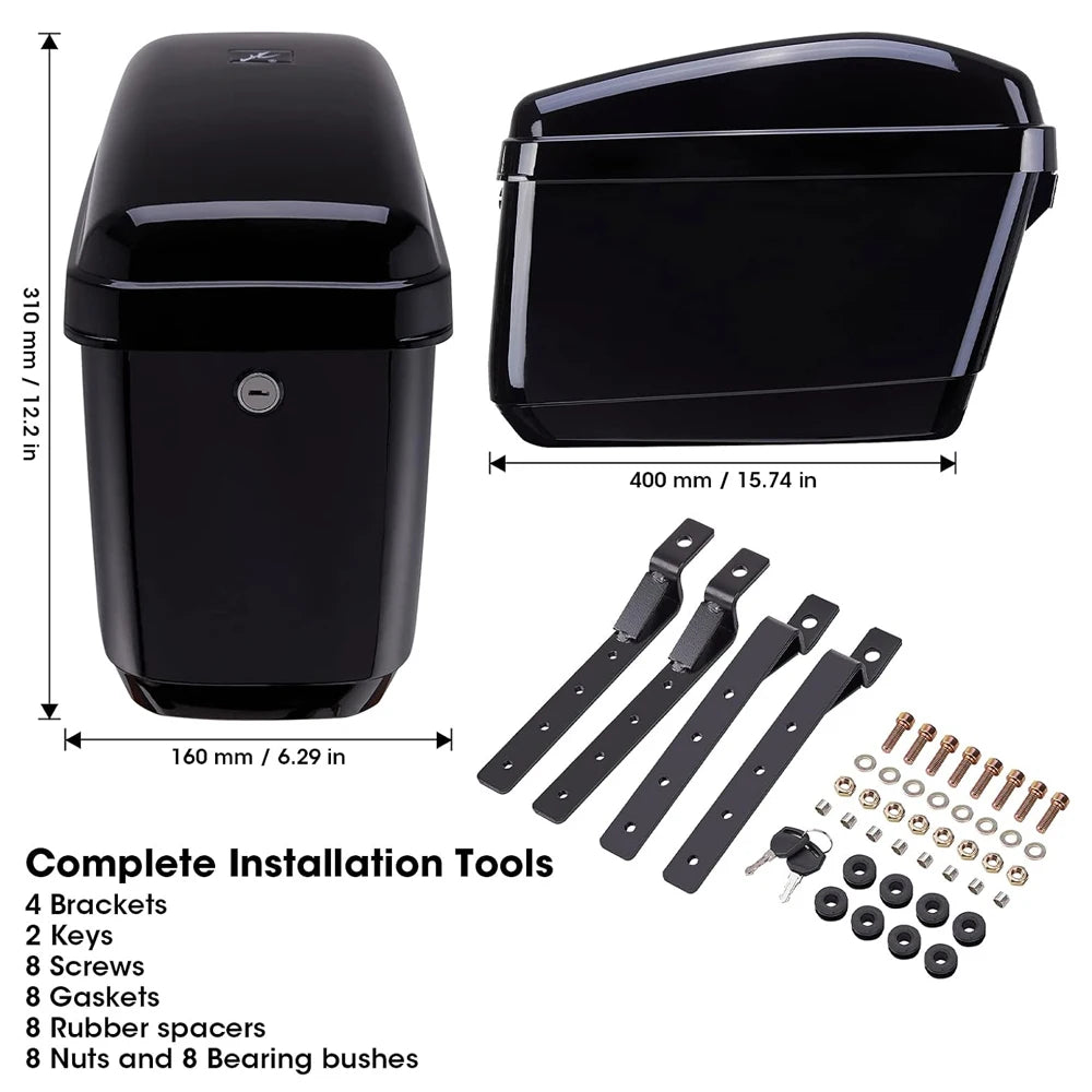 KEMITOUR Hard Motorcycle Saddlebags ABS Side Bags 22L–30L Motorcycle Saddlebags Nixie