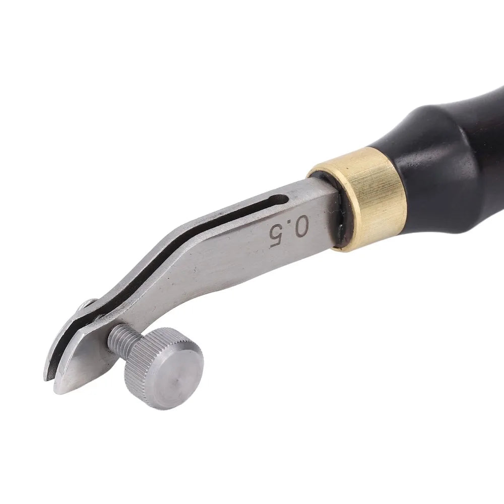 0.5mm Adjustable Leather Edge Beveler – Wood & Steel Trimmer