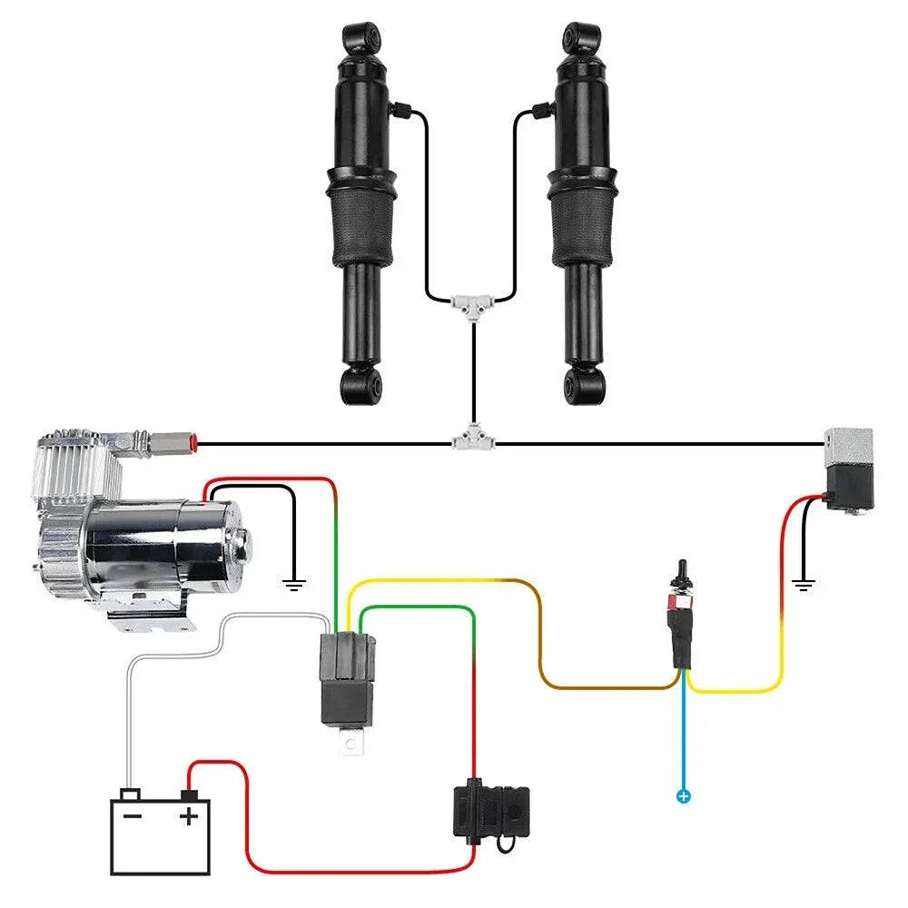 Rear Air Ride Suspension Kit – Harley Touring 1994-2025 Air Ride Suspension Kit Nixie