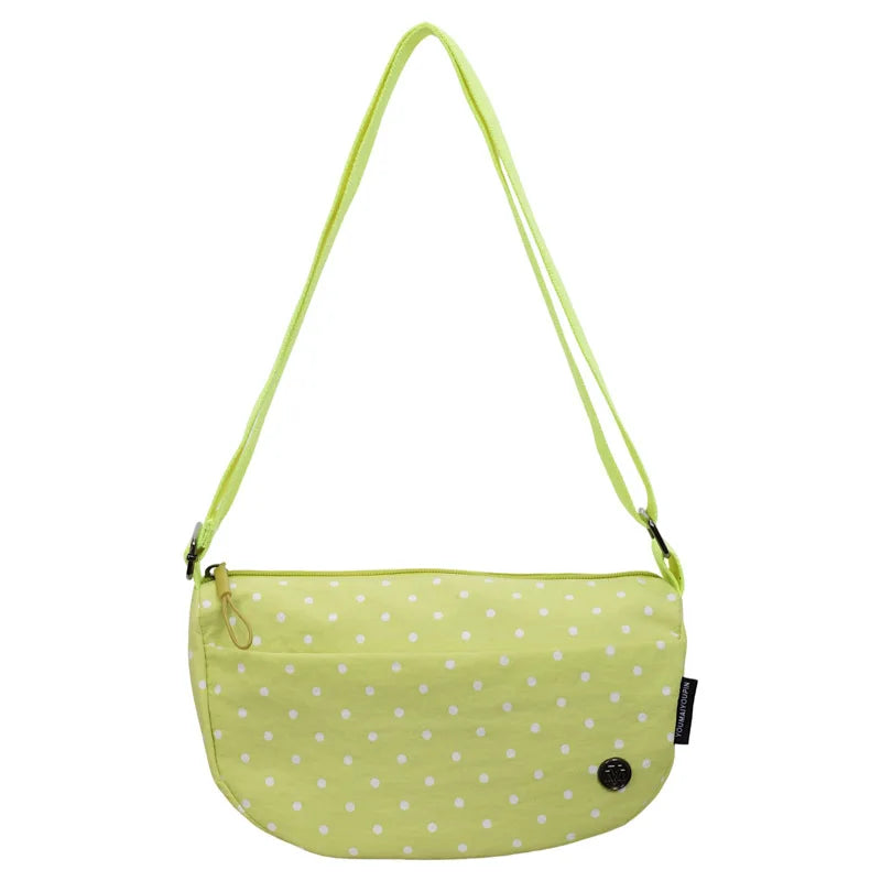 Korean Polka Dot Crossbody Bag – Large Capacity Women's Tote Crossbody Shoulder Bag Nixie BB-1429Green