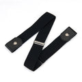 Canvas Elastic Buckle-Free Invisible Belt for Women & Men Elastic Waist Belt Nixie black