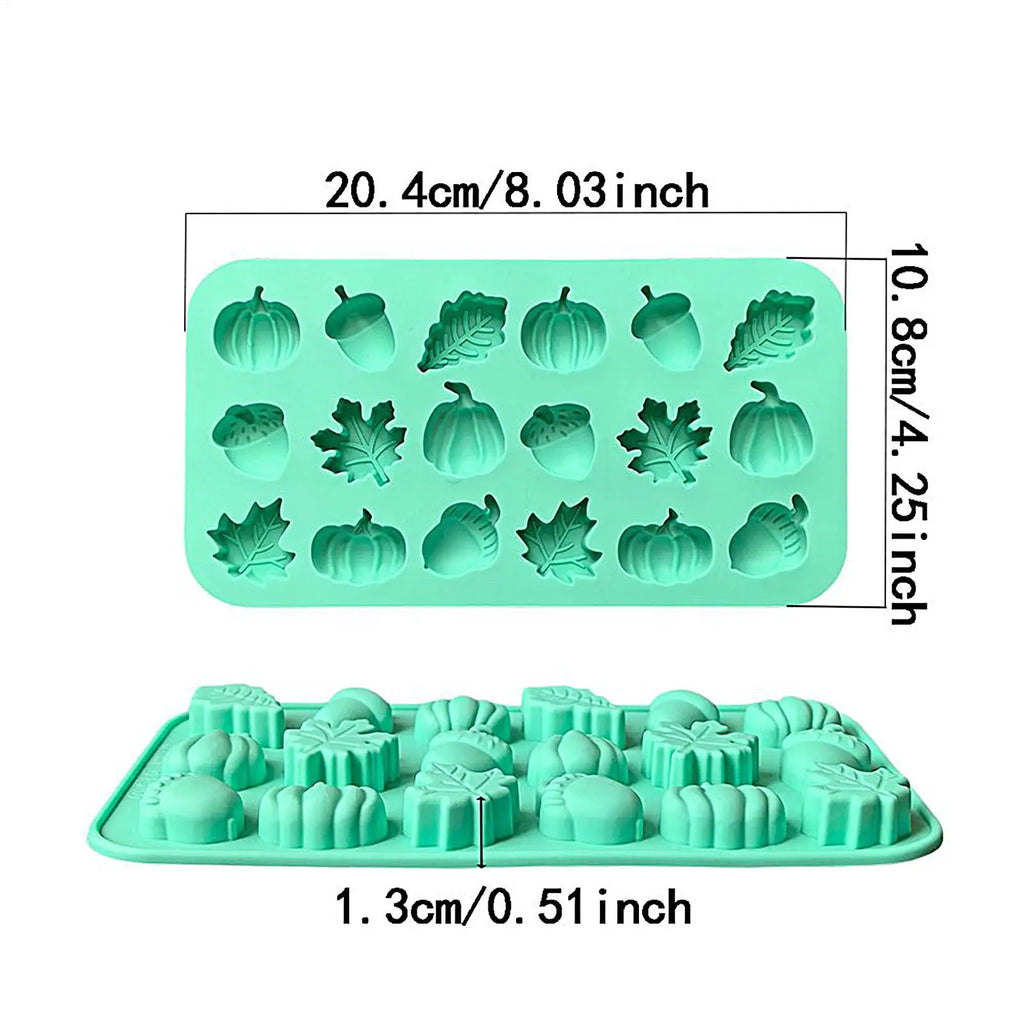 18-Cavity Autumn Harvest Silicone Mold – Chocolate & Resin Silicone Baking Mold Nixie