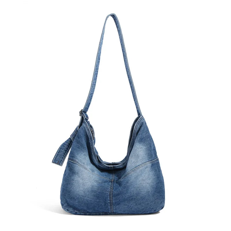 Nixie Japanese Denim Crossbody Bag – Large Capacity Casual Denim Crossbody Bag Nixie
