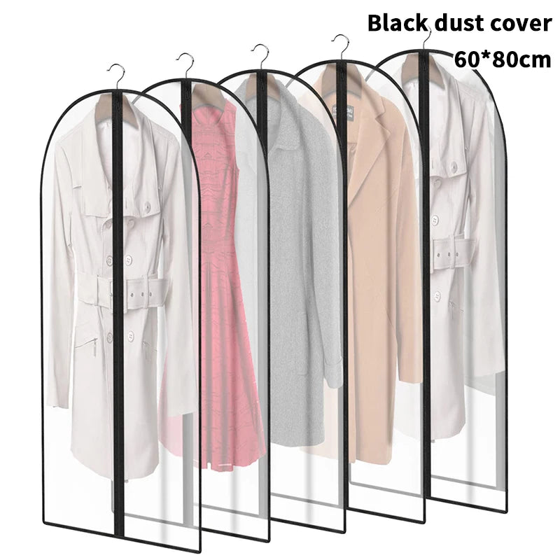 Transparent Hanging Garment Dust Cover Bag with Zipper
