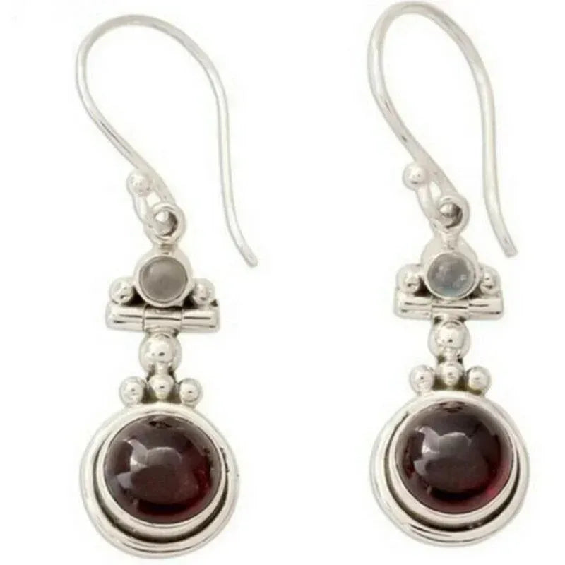 Vintage Red Crystal Drop Stud Earrings – Zinc Alloy & Glass Crystal Stud Earrings Nixie MULTI