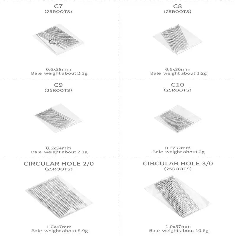 25Pcs Big Eye Hand Sewing Needles – Multi-Size Rustproof Steel Set