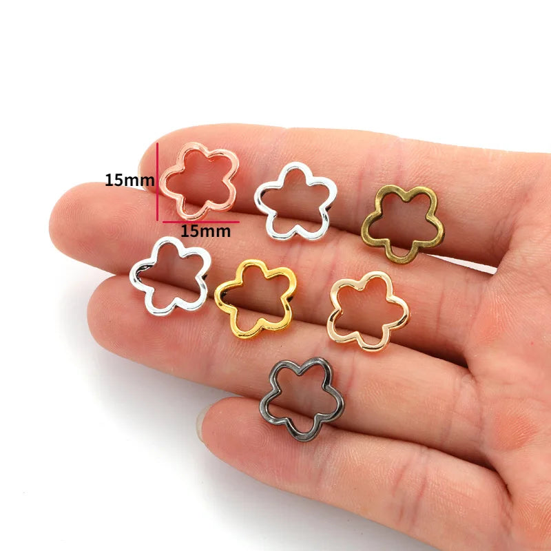 20pcs Antique Flower Spacer Beads Alloy Charms for Jewelry Making Jewelry Making Beads Nixie
