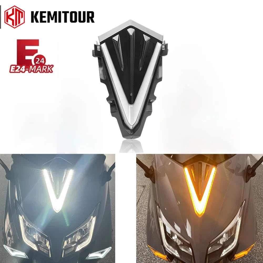V-Shape LED DRL for Yamaha TMAX 530 2015-2016 | Waterproof Driving Lamp Motorcycle DRL Light Nixie