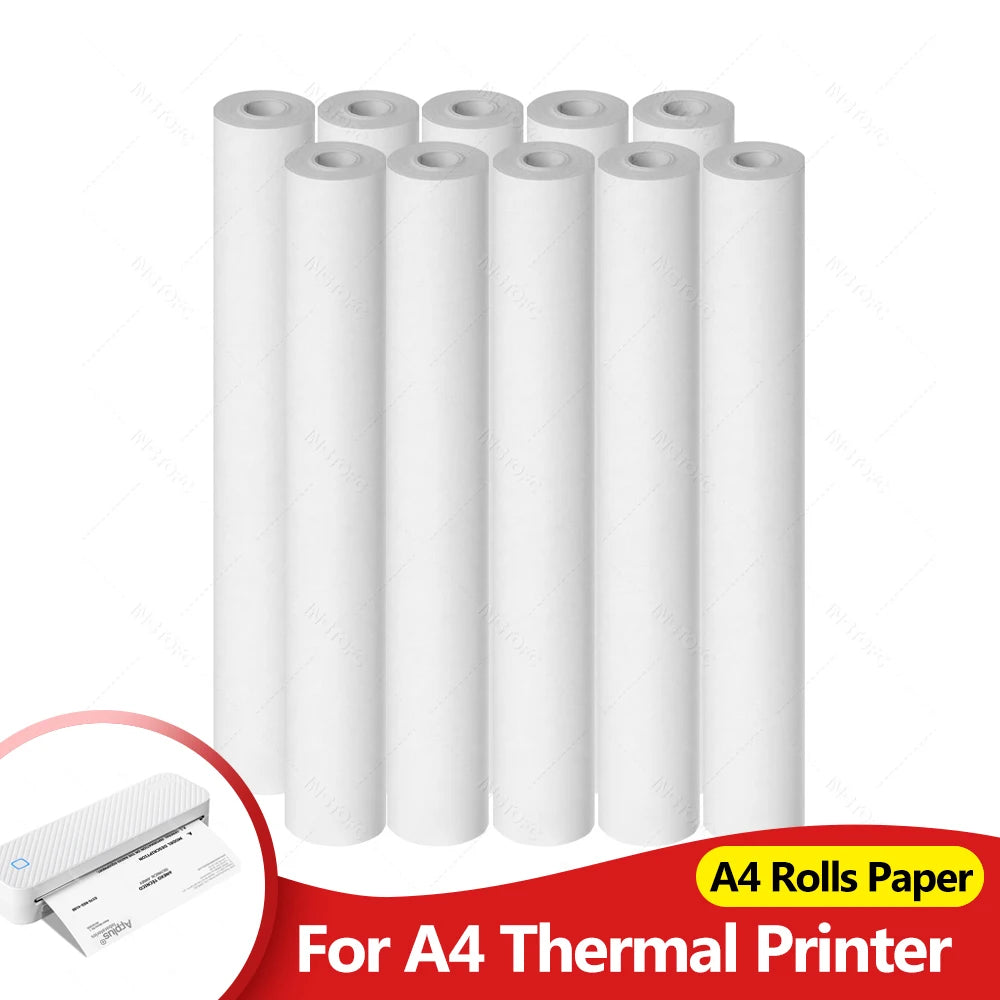 A4 Thermal Paper Rolls 210x30mm BPA-Free 20-Pack Thermal Printer Paper Nixie