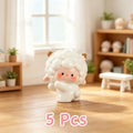 Miniature Sheep Lamb Resin Figurines Fairy Garden Ornaments 5/6Pcs Resin Figurine Set Nixie A5 5PCS