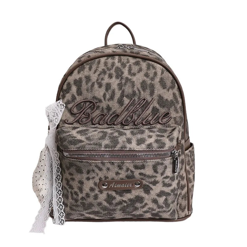 Leopard Print Backpack for Women – Lightweight & Large Capacity