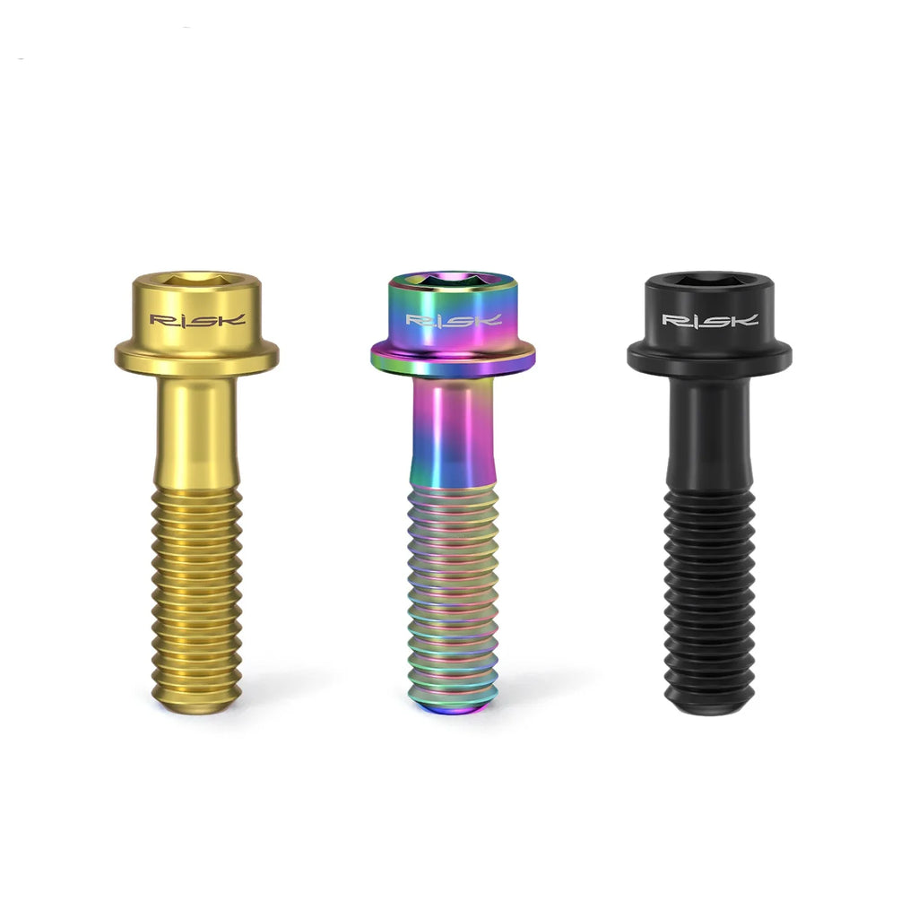 RISK Titanium Stem Bolts 6PCS M5x16/18mm Colorful MTB Bike Screws Titanium Stem Bolts Nixie