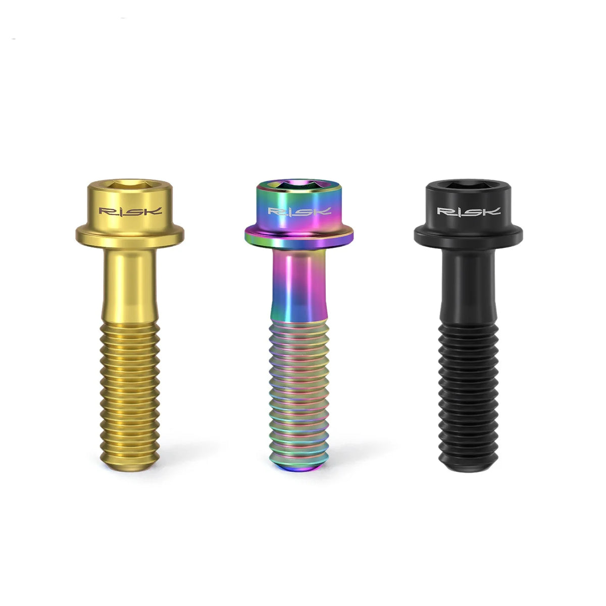 RISK Titanium Stem Bolts 6PCS M5x16/18mm Colorful MTB Bike Screws Titanium Stem Bolts Nixie